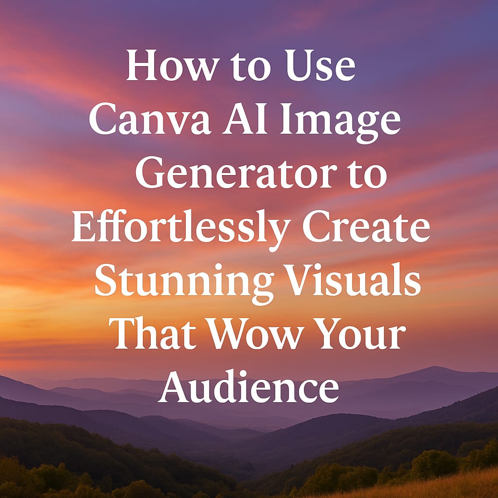 How to Use Canva AI Image Generator